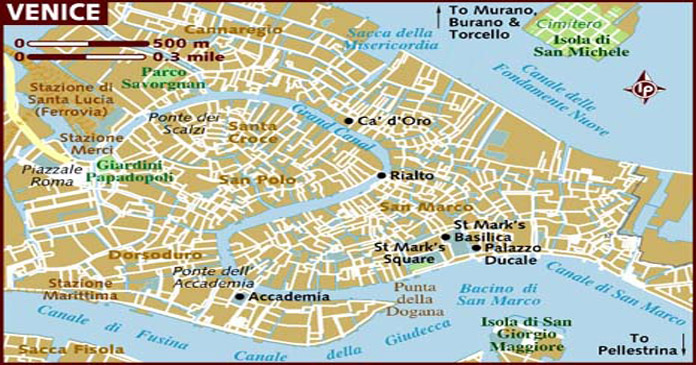 Map Of Venice Italy Area - Map Of Venice