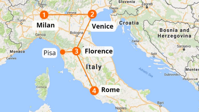 Italy Rail Map – Traveling by Train in Italy